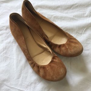 BOGO! J. crew Camel Suede Ballet Flats